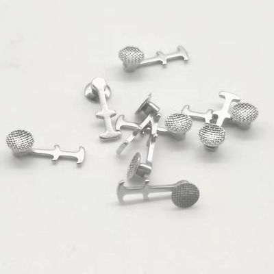 MFDS Safety Standard 10pcs/pk Dental Stainless Steel Orthodontic Bondable Double Hooks Lingual Buttons with Long Arm