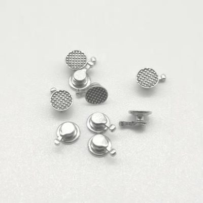 MFDS Safety Standard 10pcs/pk Dental Stainless Steel Orthodontic Bondable Double Hooks Lingual Buttons with Long Arm