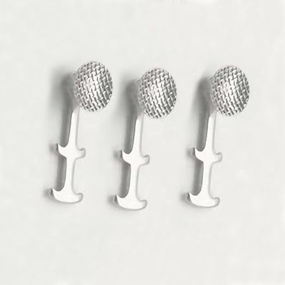 MFDS Safety Standard 10pcs/pk Dental Stainless Steel Orthodontic Bondable Double Hooks Lingual Buttons with Long Arm