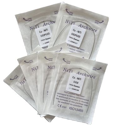 Dental Consumables Materials Orthodontic Teeth Braces Arch Wire Cu Niti round Archwire for Dentist Shelf Life 2 years