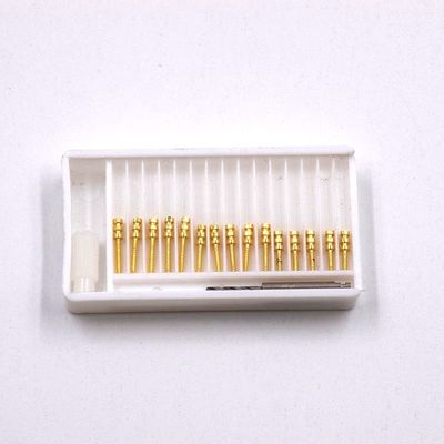 Manual 2024 15pcs/ box Dental Root Canal Pins Post screws Posterior Therapy gold Coated BM1.2 -