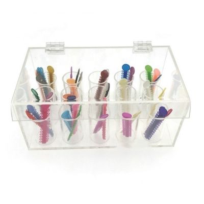 Hot Dental Care Cartoon Shape Colorful 39 Colors Orthodontic Ligature Box with Manual Power Source and Transparent Design