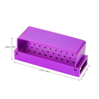 Disinfection Diamond Dental Bur Holder Stand 30 Holes Medical Grade Aluminum