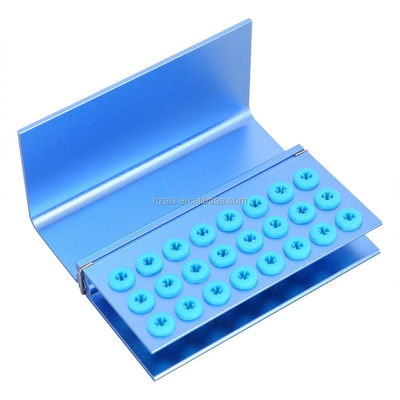 Custom Orthodontic Accessory 24 Holes Dental Burs Holder With Silicone Block