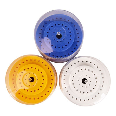 60 Holes Slots Round Dental Bur Box Organizer Block Holder 3 Colors OEM