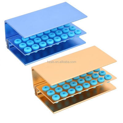 60 Holes Slots Round Dental Bur Box Organizer Block Holder 3 Colors OEM