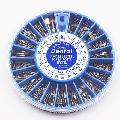 Stainless Steel Titanium Orthodontic Accessory Dental Gold Plated Screw Posts Refill Kit