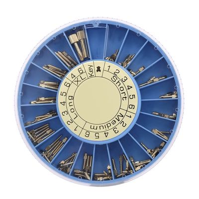 Stainless Steel Titanium Orthodontic Accessory Dental Gold Plated Screw Posts Refill Kit