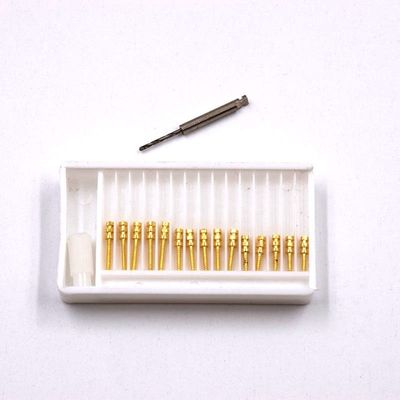 1.8mm Orthodontic Dental Gold Plated Screw Posts For Metal Restorations