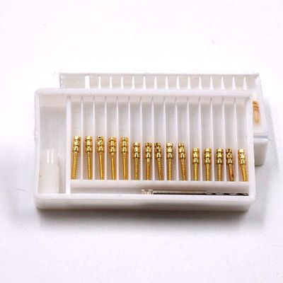 1.8mm Orthodontic Dental Gold Plated Screw Posts For Metal Restorations