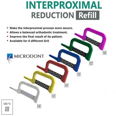 Microdont Dental Orthodontic Enamel IPR Automatic Interproximal Reduction Strips 0.05/0.1/0.2/0.3/0.4/0.5mm