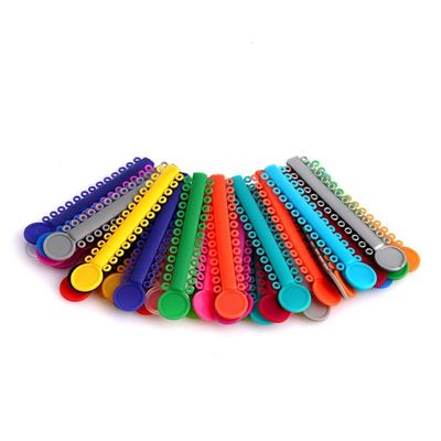 Multi Color Orthodontic Ligature Ties Elastic O Rings For Dental Treatment