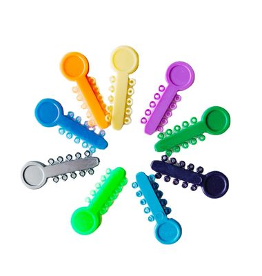 1000pcs/pack Dental Teeth Orthodontic Elastics Ligature Ties Mixed Color