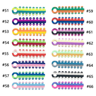 20 Sticks Ligature Ties Braces Orthodontic Elastic Rubber Bands Bicolor O Rings