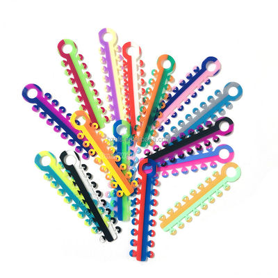 20 Sticks Ligature Ties Braces Orthodontic Elastic Rubber Bands Bicolor O Rings