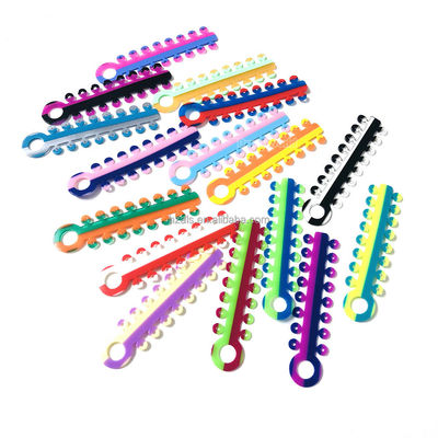 20 Sticks Ligature Ties Braces Orthodontic Elastic Rubber Bands Bicolor O Rings