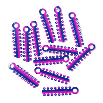 20 Sticks Ligature Ties Braces Orthodontic Elastic Rubber Bands Bicolor O Rings