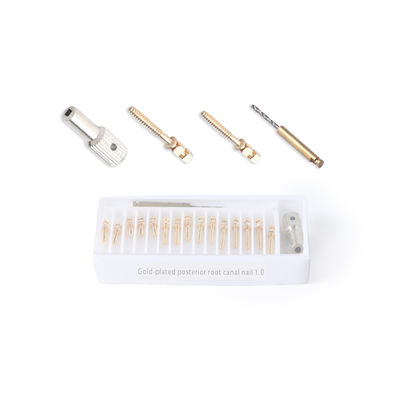 MFDS Standard Teeth Dental Implant Supplies Tapered Screw Post Kit 24k Gold Plated