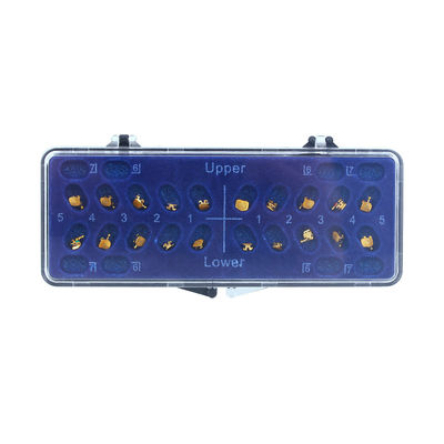 Gold Plated Orthodontic Bracket Roth/MBT/Edgewise 0.022/0.018 Slot With/Without Hook Laser Mark/No Laser Mark