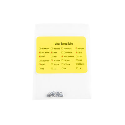 Weldable Bondable Molar Buccal Tube MBT/Roth 0.022 For 1st 2nd Molars MIM Technology U1L1-Compatible Molar Tubes
