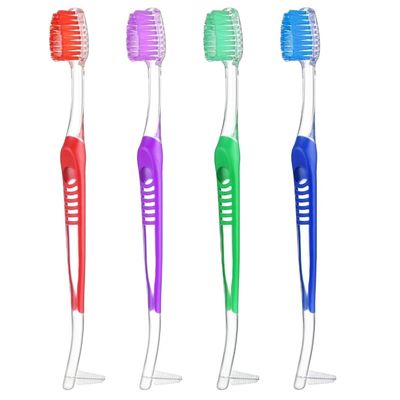 Dual Head Orthodontic Toothbrush Blue Green Red Pink Purple Black Braces Gum Care Toothbrush