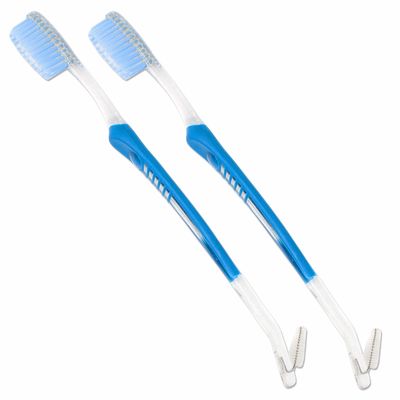 Dual Head Orthodontic Toothbrush Blue Green Red Pink Purple Black Braces Gum Care Toothbrush