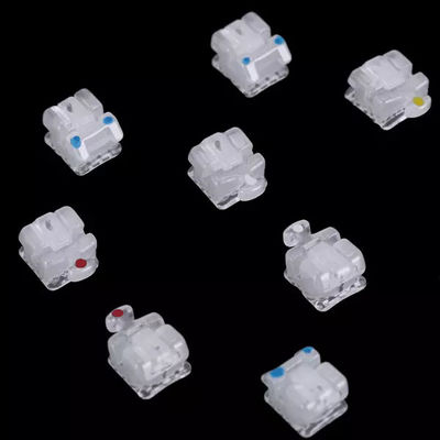 High Performance Ceramic Self Ligating MBT Brackets 0.022 0.018 WH For Efficient Tooth Movement