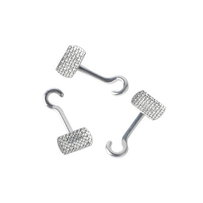 Orthodontic Sliding Crimpable Hook Rectangular Base 4.5mm 5.3mm Size 10 Pcs Per Pack