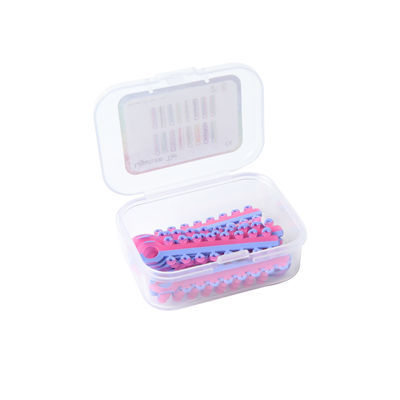 Bicolor Ligature Tie Orthodontic Elastic 20sticks/pk 16pcs/stick 20 Available For Dental Braces