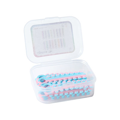 Bicolor Ligature Tie Orthodontic Elastic 20sticks/pk 16pcs/stick 20 Available For Dental Braces