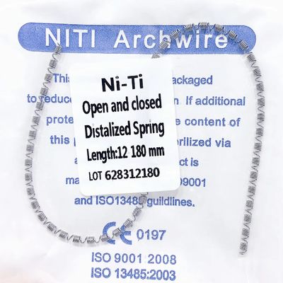 Niti Distalizing Spring Orthodontic Dental Archwire 0.010 0.012 Inch 180mm Nickel Titanium Molar Distalization Spring