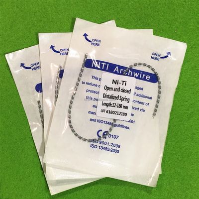 Niti Distalizing Spring Orthodontic Dental Archwire 0.010 0.012 Inch 180mm Nickel Titanium Molar Distalization Spring