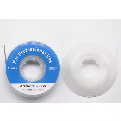 Tissue Guard Archwire Sleeve 5 Meters Clear Silver Color 0.037 Inch I.D Orthodontic Protection