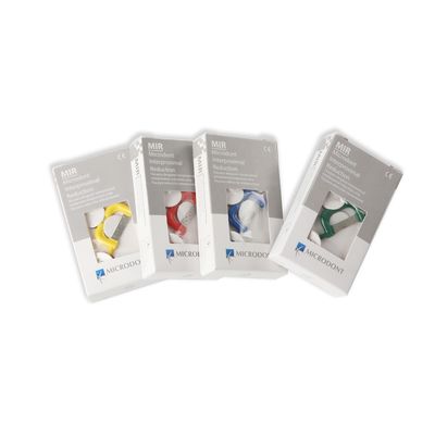 Microdont Interproximal Reduction System MIR Kit 12pcs Strips Green Blue Red Yellow Each 3pcs with 1 Handle