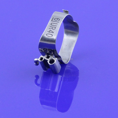 1st Molar Band Roth 0.022 Upper Triple Lower Double Convertible Tube with Lingual Cleat 4 pcs pk Orthodontic Buccal Tube