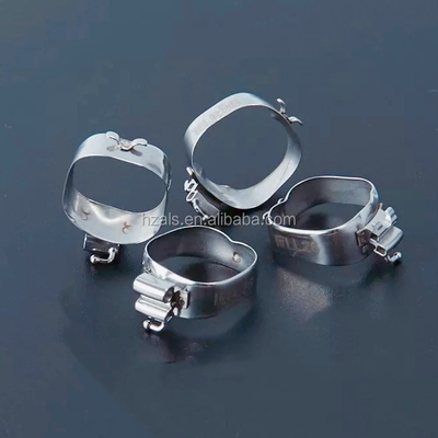 1st Molar Band Roth 0.022 Upper Triple Lower Double Convertible Tube with Lingual Cleat 4 pcs pk Orthodontic Buccal Tube