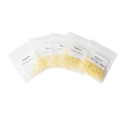 Orthodontic O Ring Elastics 1/8 to 3/8 Size 3.5-6.5 OZ Tension