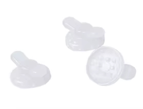 Ceramic Clear Lingual Buttons with Small Cleat 10 pcs/pack