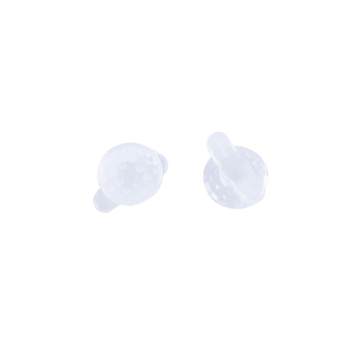 Ceramic Clear Lingual Buttons with Small Cleat 10 pcs/pack