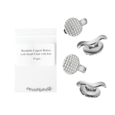 Stainless Steel Lingual Button with Small Cleat 10 pcs/pk