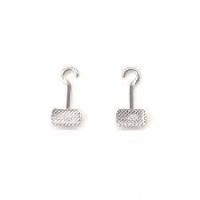 Bondable Sliding Crimpable Hook Rectangular Base 4.5 5.3mm 10 pcs pk Orthodontic Bracket