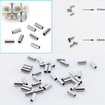 Crimpable MINI Stops Large 0.8mm Small 0.5mm 10 pcs/pk