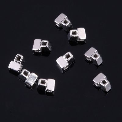 Medical Stainless Steel Crimpable Cross Tubes 10 pcs/pk High Temperature Resistant for Orthodontic Applications