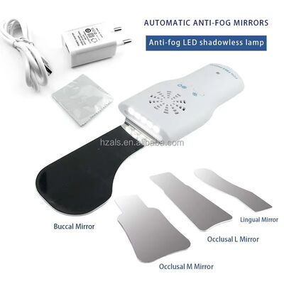 LED Light Anti Fog SS Double Side Dental Mirror 4 Pieces per Pack Dental Examination Tool