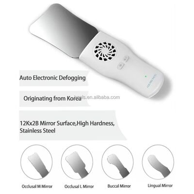 LED Light Anti Fog SS Double Side Dental Mirror 4 Pieces per Pack Dental Examination Tool