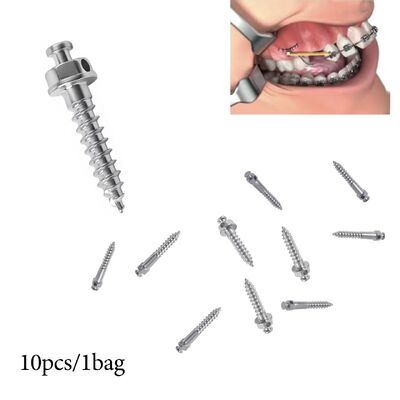 New Titanium Orthodontic Micro Implant Button Head with Hole for Dental Anchorage