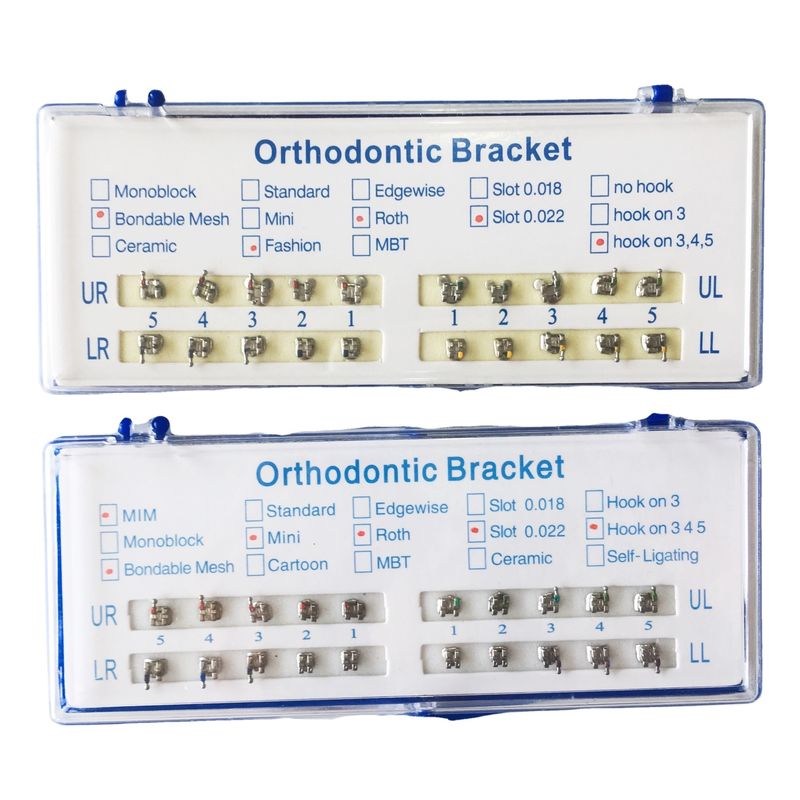 Roth/MBT/Edgewise Hot Dental Orthodontic MBT Brace Bracket Mini 0.022 Slot Made by MIM Technology 2 Year Shelf Life