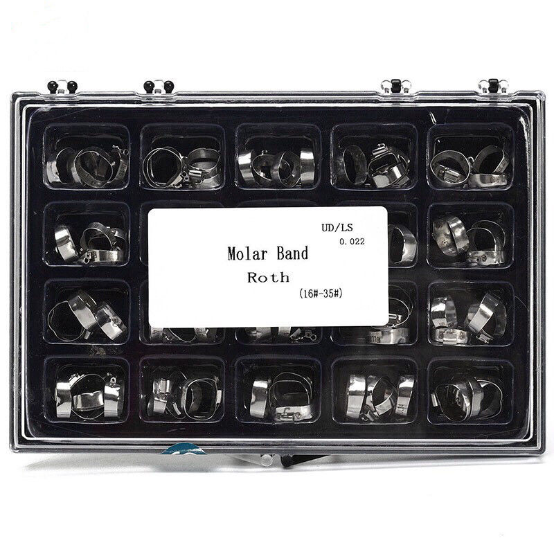 Custom Orthodontic Molar Band With Lingual Sheath Stainless Steel Buccal Tube Bands