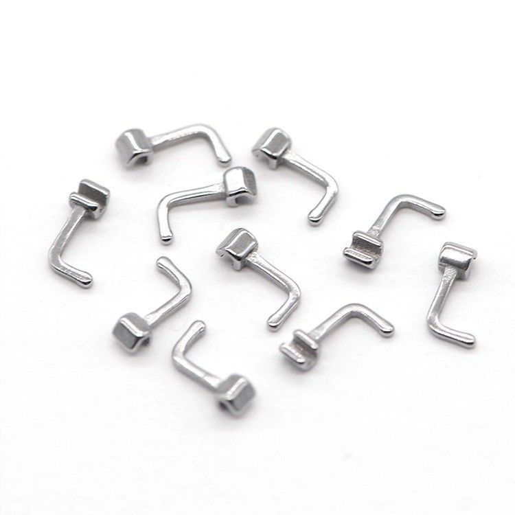 Class II Stainless Steel Dental Orthodontic Crimpable Hook 90 Degree Archwire Attachment with Crimping Feature