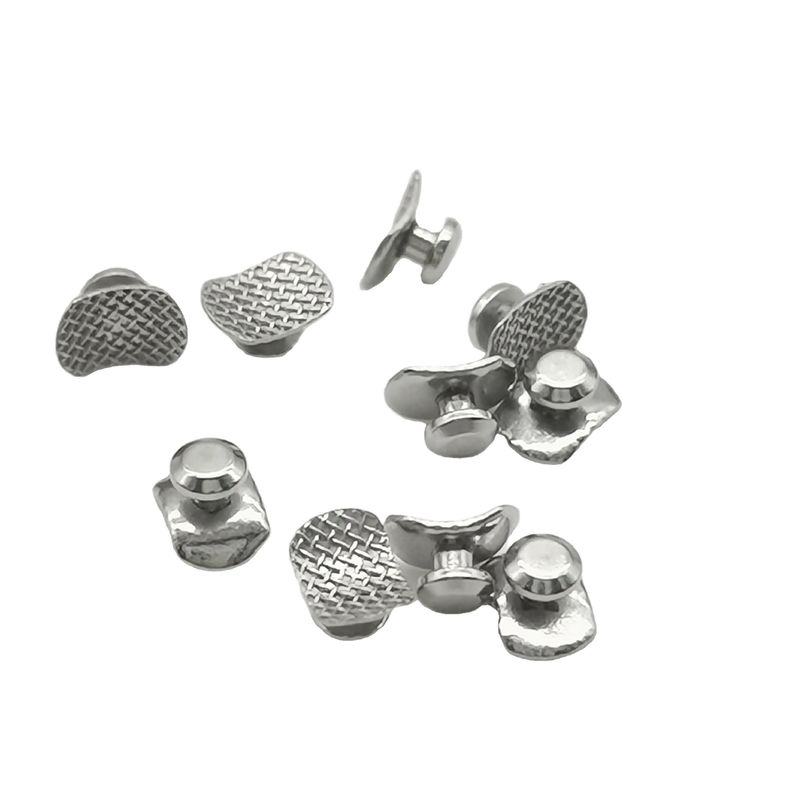 Dental Orthodontic Metal Buttons Lingual Button Buckle Composite Ceramic For Bondable Round Base Dentistry Material